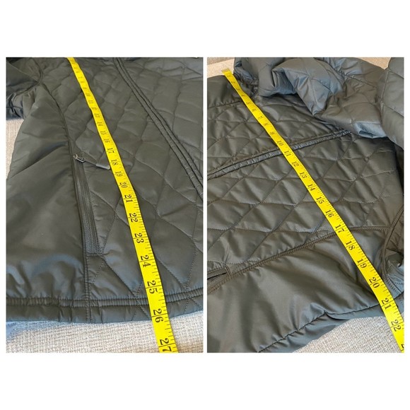 L.L. BEAN Lightweight Quilted Reversible Olive Gray Jacket M - Picture 6 of 6